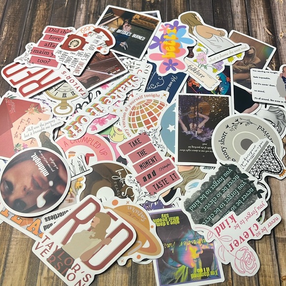 5for$10 Singer Taylor Swift Vibrant 50Pc Album Stickers Stick on Notebook - Picture 4 of 4